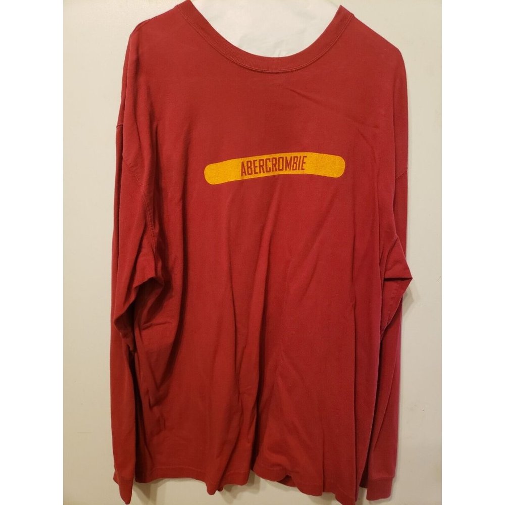 Men's‎ XL Abercrombie & Fitch long sleeve shirt: Red with front logo